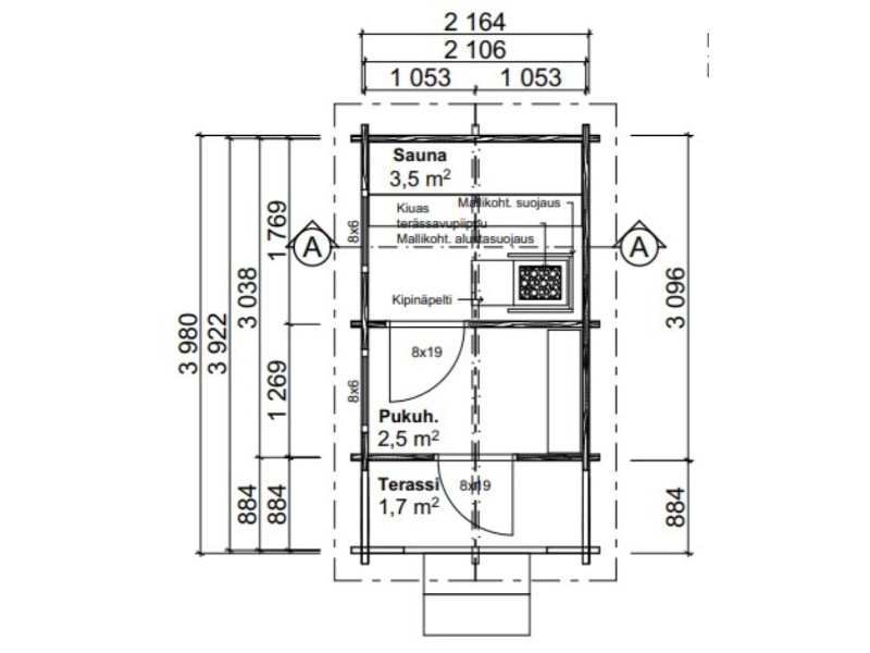 Баня из бруса 3,9×2,1 Баня из бруса 3,9×2,1