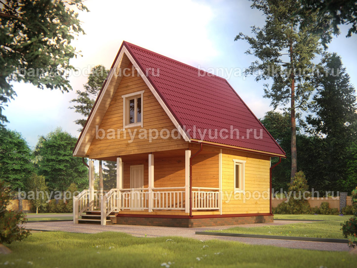 Баня из бруса 6x6 м Баня из бруса 6x6 м