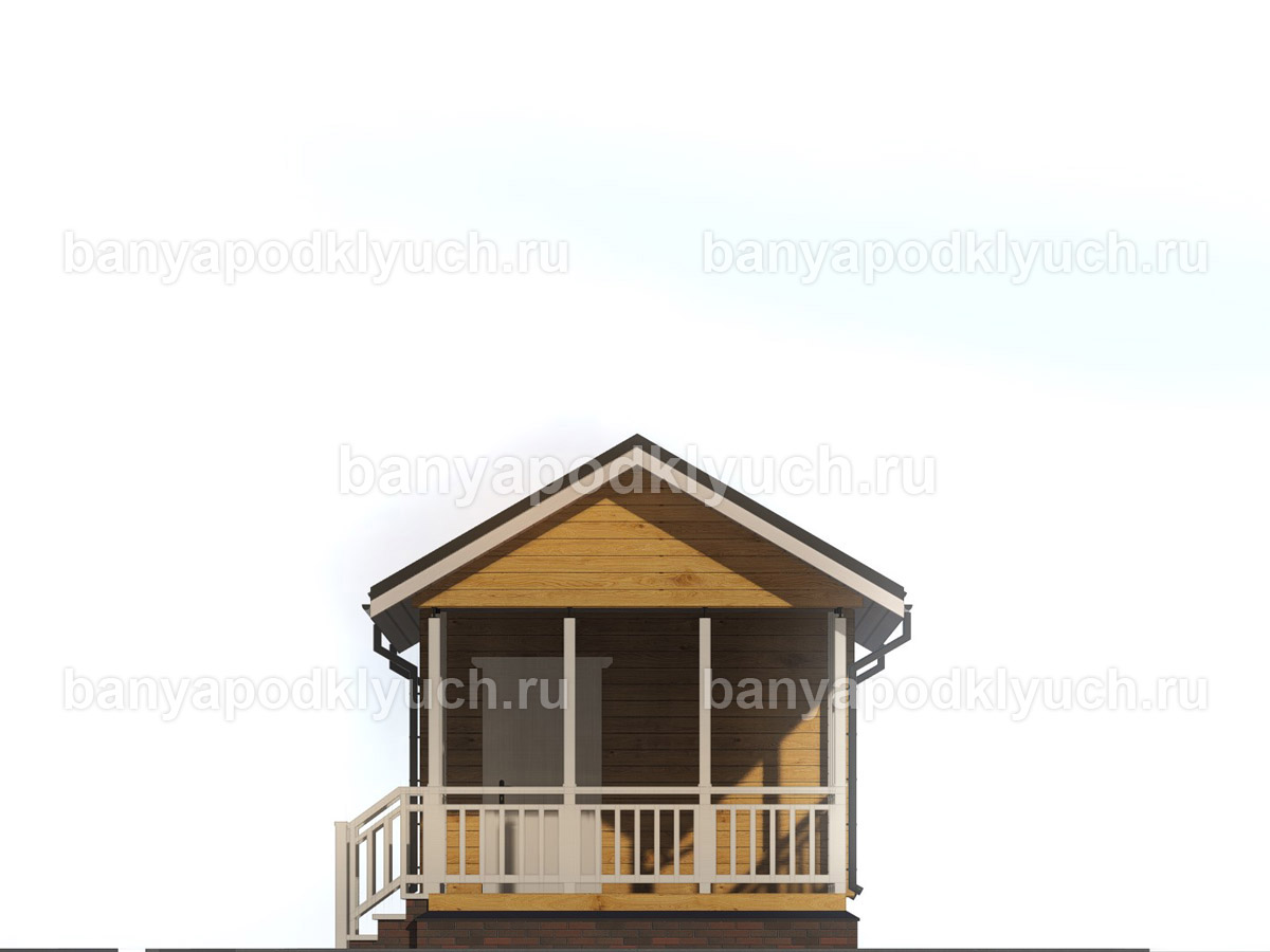 Баня из бруса 5,7x3,7 м Баня из бруса 5,7x3,7 м