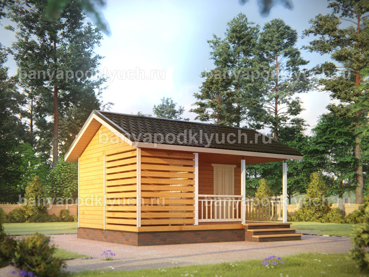 Баня из бруса 6x4,5 м Баня из бруса 6x4,5 м