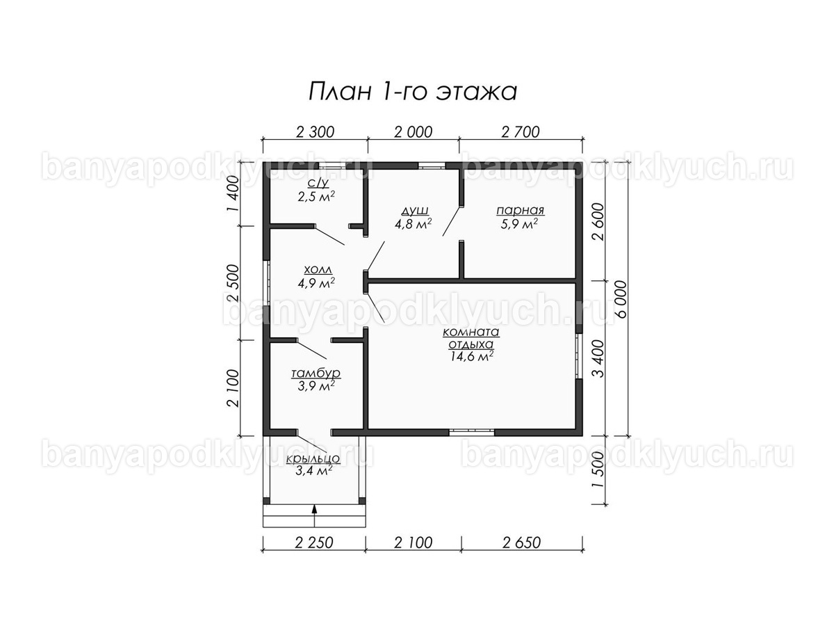 Каркасная баня 7x6 м Каркасная баня 7x6 м