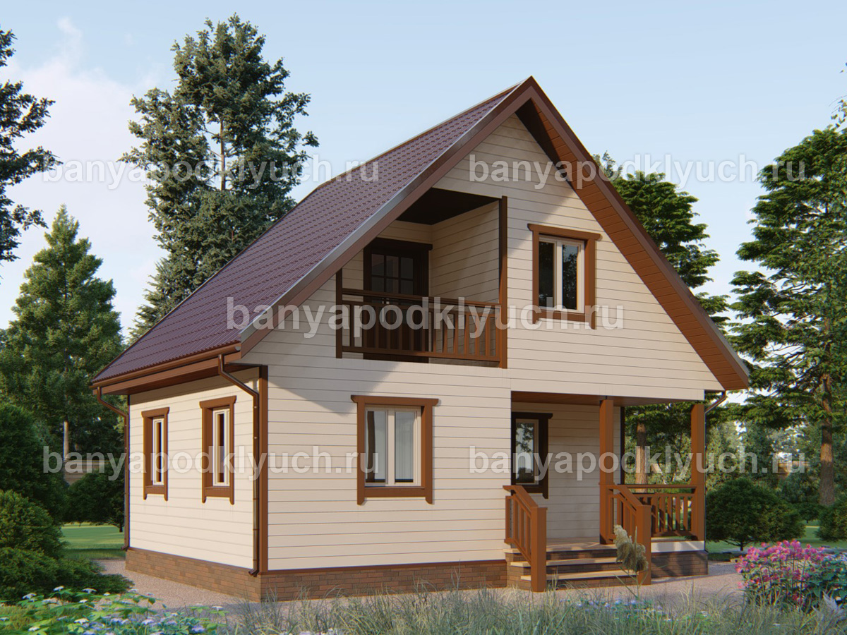 Каркасная баня 8x6 м Каркасная баня 8x6 м
