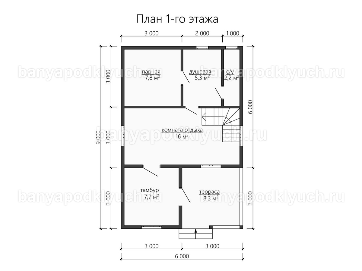 Каркасная баня 9x6 м Каркасная баня 9x6 м