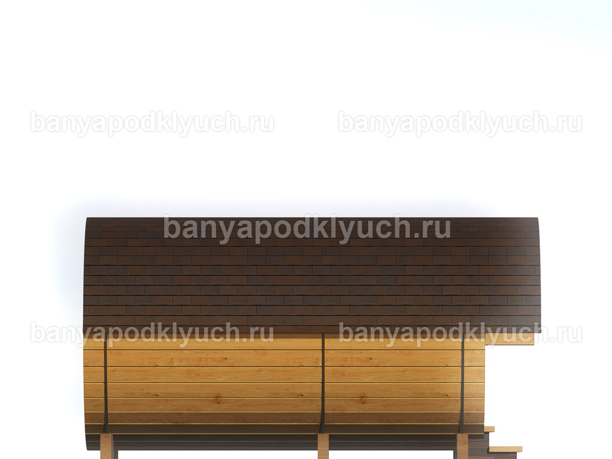 Баня-бочка 3.3x2.3 м Баня-бочка 3.3x2.3 м