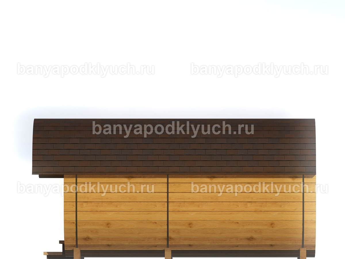 Баня-бочка 3.7x2.3 м Баня-бочка 3.7x2.3 м
