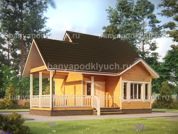 Баня из бруса 9,5 на 7 м