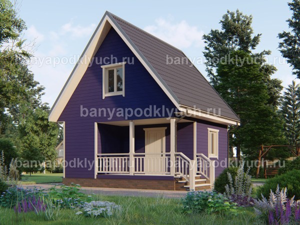 Каркасная баня 6 на 6 м